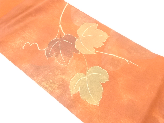 蔦の葉模様織り出し名古屋帯